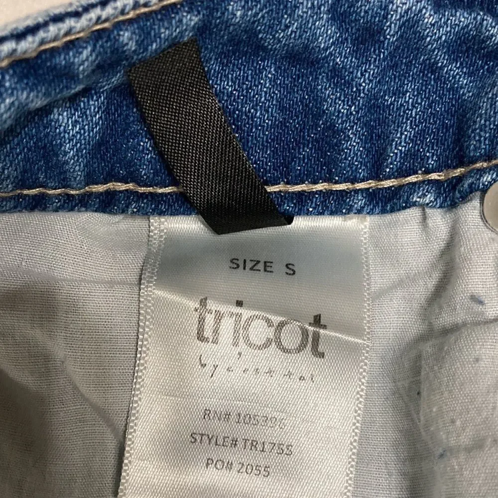 Tricot denim shorts